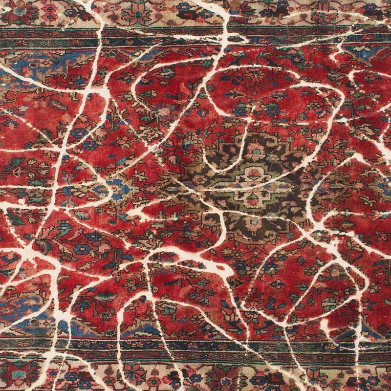 Tapis abstrait moderne 1244, Carré 6 pi