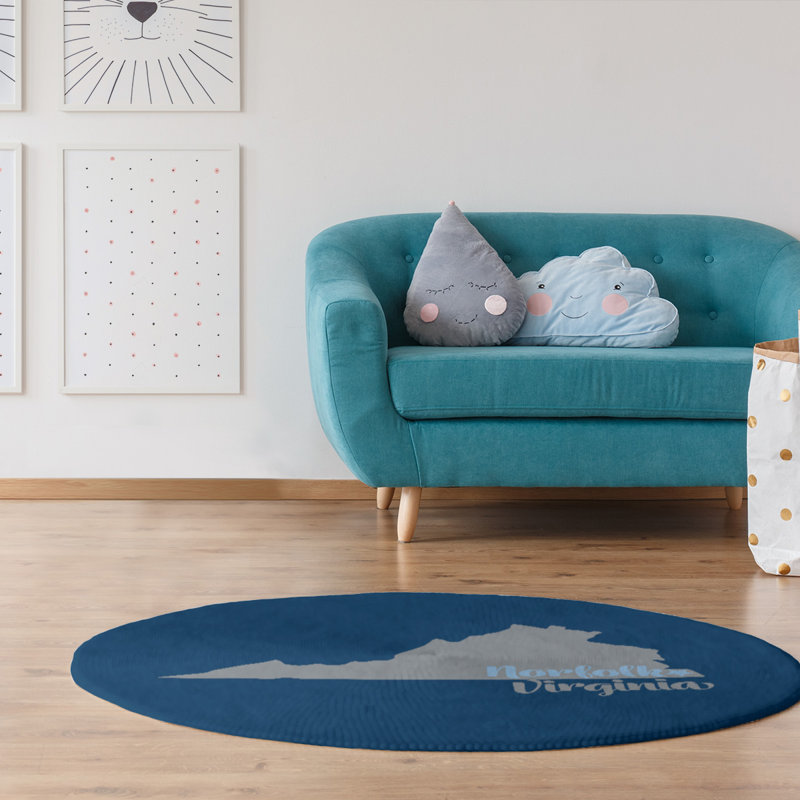 Chenille Indoor Rug, Round 5'