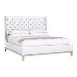 Michael Weiss California King Tufted Upholstered Panel Bed