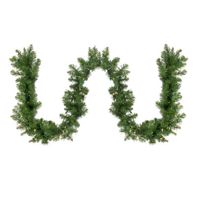 600'' in. Lighted Faux Fir Garland