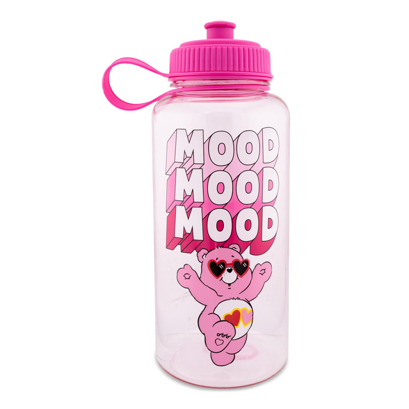Bouteille d'eau avec capuchon de sport «Mood» Love-A-Lot Care Bears de Care Bears | Peut contenir 34 onces