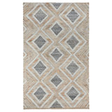 Geometric Area Rug in Natural/Gray
