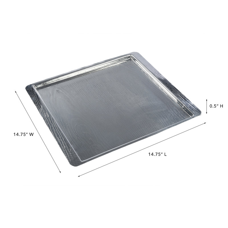 Orren Ellis Hardison Stainless Steel Tray, 0.5" H x 14.75" W x 14.75" L