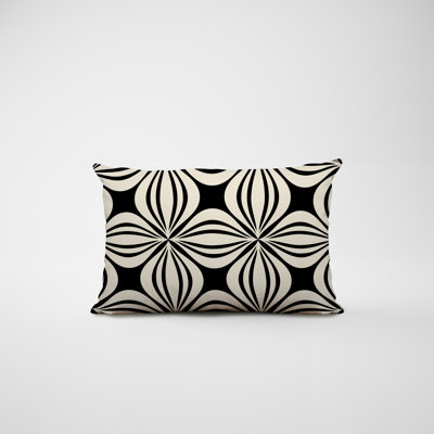 Housse et insert de coussin rectangulaire en polyester pour l'intérieur et l'extérieur