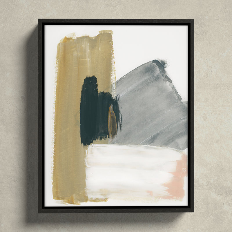 Marble Block Symmetry II by Stella Chang, Espresso Framed, 15.5" H x 12.5" W x 2" D
