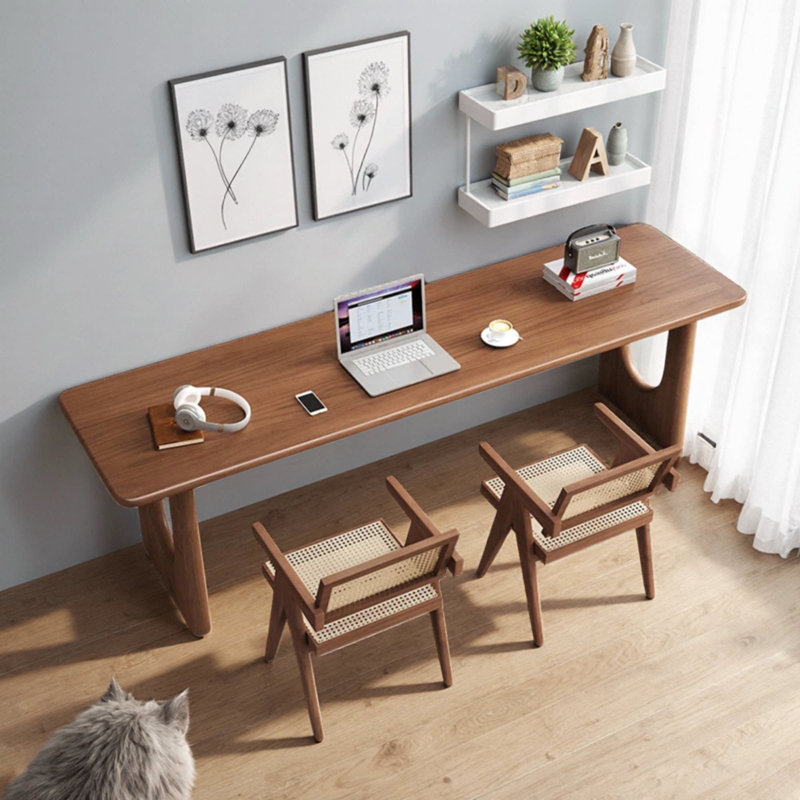 Bureaux rectangulaires en bois massif Palwinder, H 29,52 po x l 78,74 po x P 23,62 po