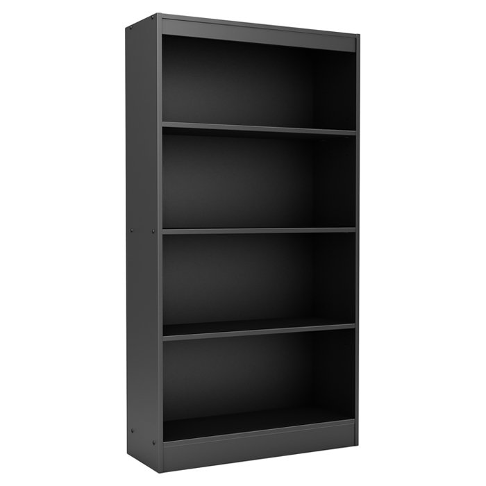 Bibliothèque Axess, Noir pur, (Quatre tablettes) H 56 po x l 28 po x P 11,5 po