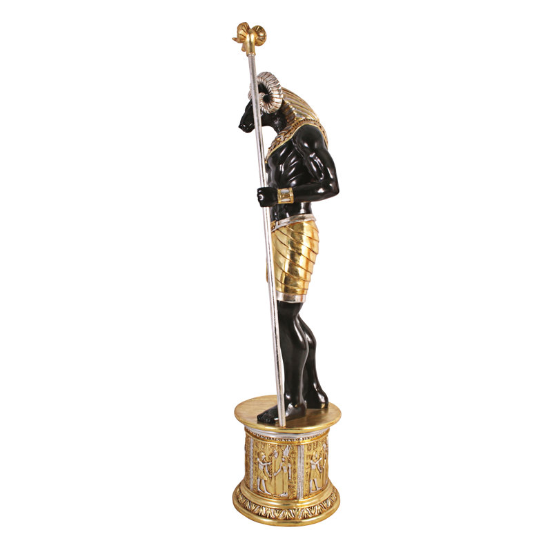 Egyptian Grand Ruler Khnum Statue with Pedestal