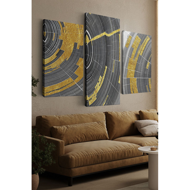 Peinture décorative sur toile (3 pièces)