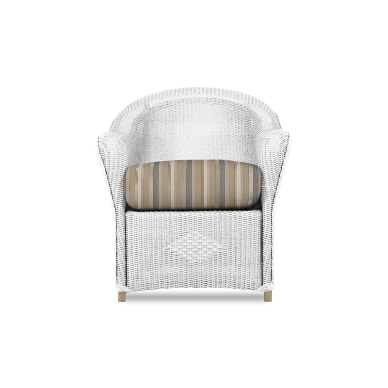 Reflections Outdoor Dining Armchair, White, Purveyor Pewter