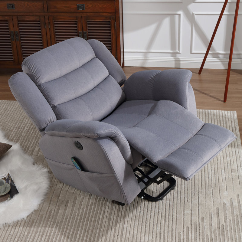 Fauteuil inclinable Lomond, Microfibre/microsuède gris