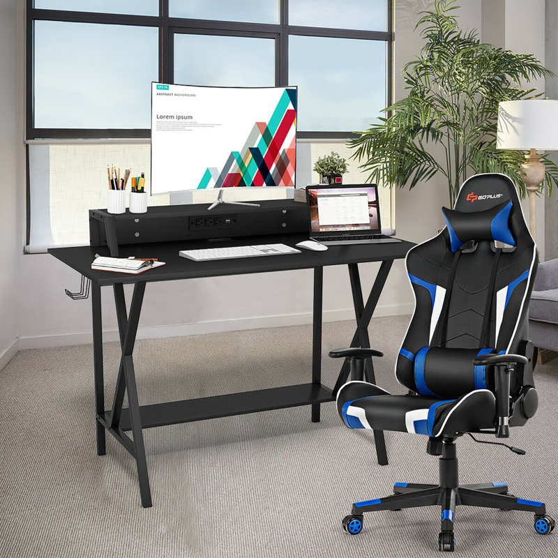 Bureau d'écriture, bleu