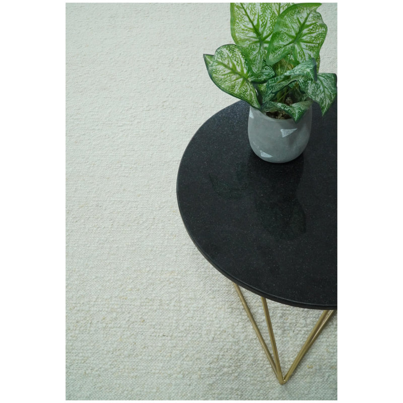 Tapis blanc moderne tissé à la main