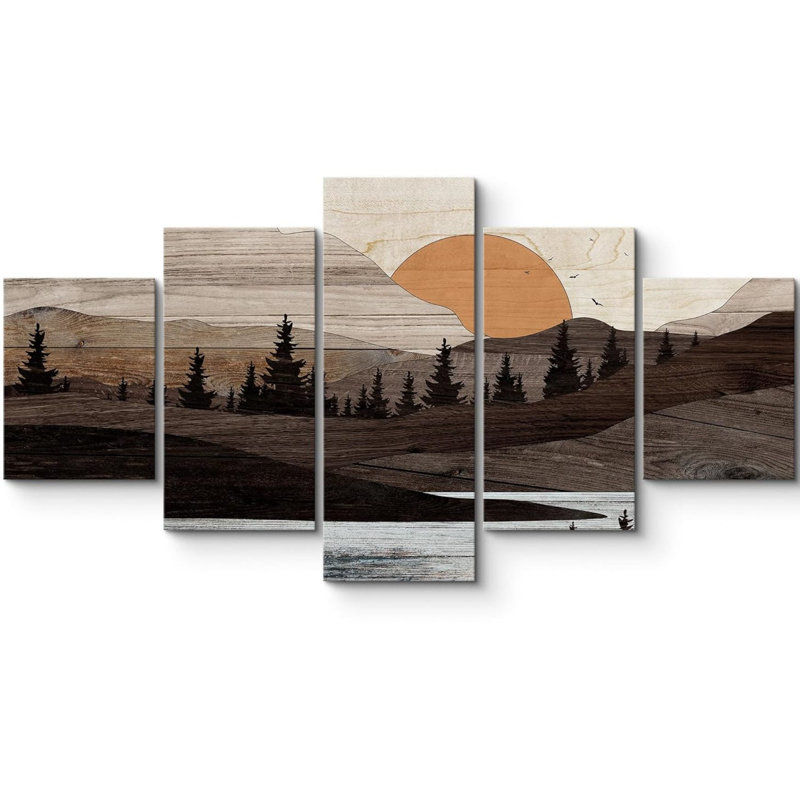 Impression sur toile 5 pièces Western