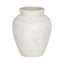Vase en terre cuite texturé ivoire 11 "