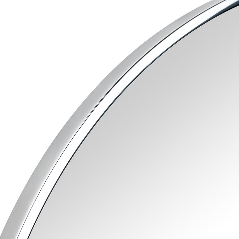  Miroir rond rond en chrome poli 30 po Korra, 30 po x 30 po, Chrome chrome