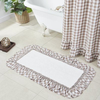 Annie Buffalo Check 100% Cotton Non-Slip Bath Mat