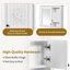 Armoire murale de salle de bain 32 "avec miroir, 3 tablettes, porte miroir 