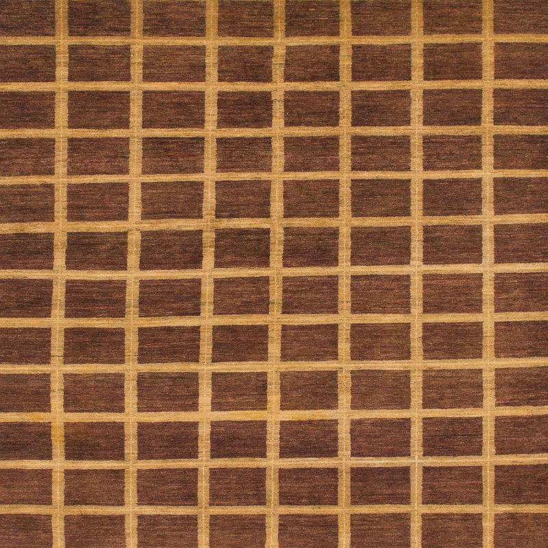 Tapis décoratif multicolore à motif abstrait, Carré 7 pi