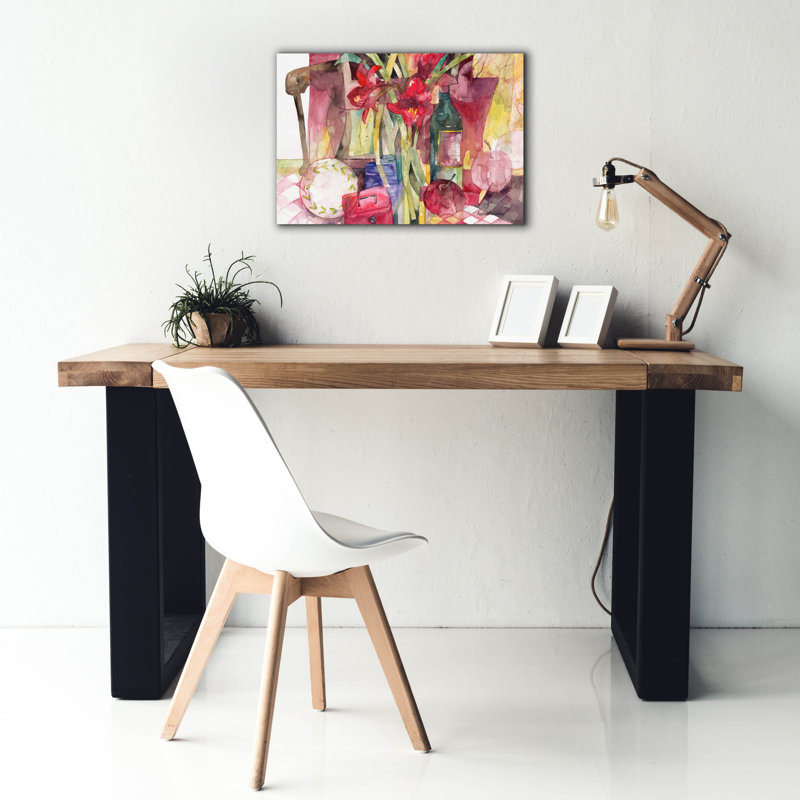Art mural sur toile Winston Porter «Red Amaryllis» par Annelein Beukenkamp, H 18 po x l 26 po x P 0,75 po