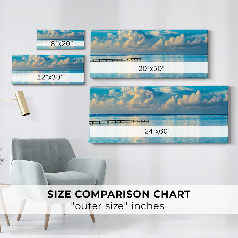 Sunrise Dock sur toile, H 24 po x l 60 po x P 1,5 po