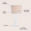 Lampe de table 28" crystal Wolfson