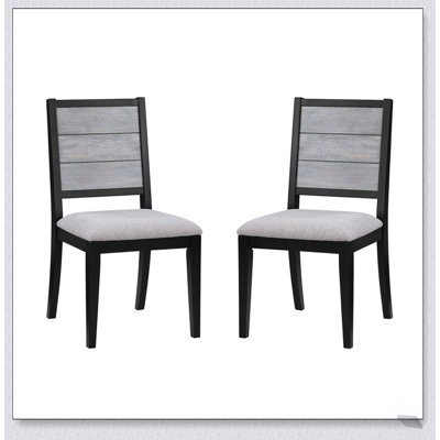 Ensemble de 2 chaises de salle à manger modernes avec sièges rembourrés pour le confort et le style, parfait pour toute salle à manger ou cuisine.