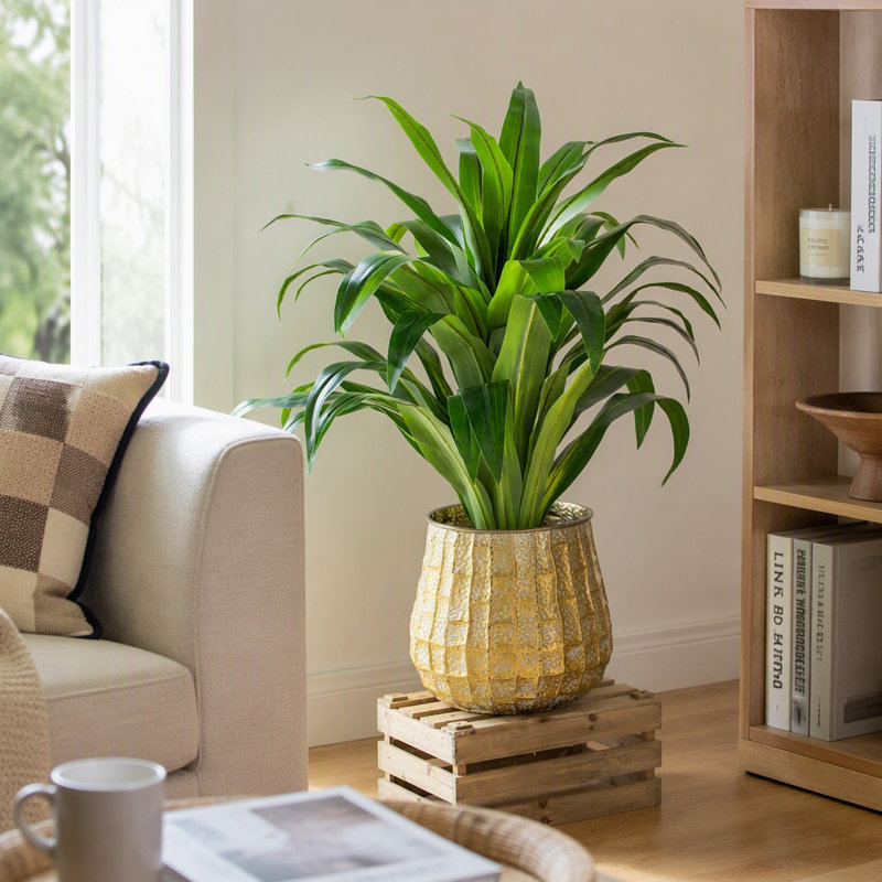 Ensemble de 3 jardinières en métal vieilli