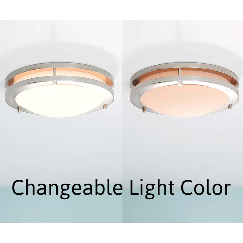 Brushed Nickel 15" LED Flush Mount Ceiling Light