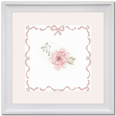 Rose, art mural sur toile