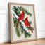 Winter Cardinals Botanical - Framed Print-1750697227-1750697226