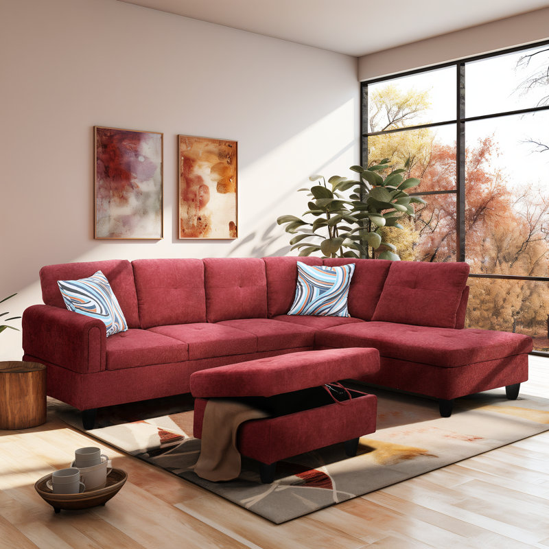 Velours modulaire 97 po, Velours rouge