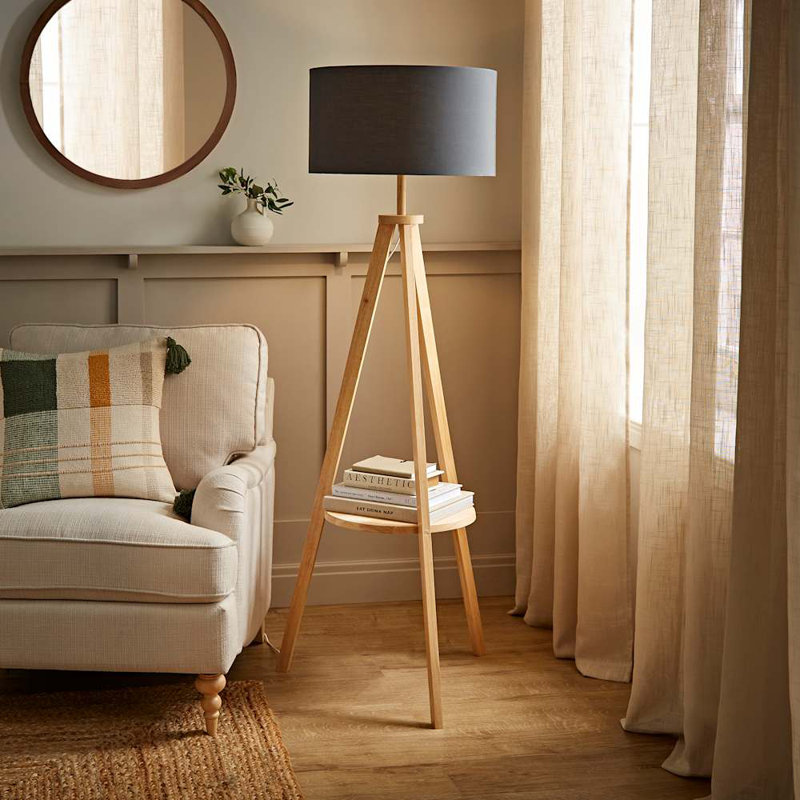 130cm Tripod Floor Lamp, Grey