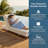 Acacia Solid Wood Outdoor Chaise Lounge, 6-Position Adjustable Sun Lounger with 4" Thick Water-Repellent Cushion, 400 lb Weight Capacity, Modern Low-Profile for Patio & Poolside-579250871