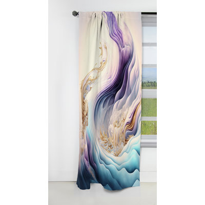 Jens - Spirals Abstract Blackout Curtain - 1 Panels