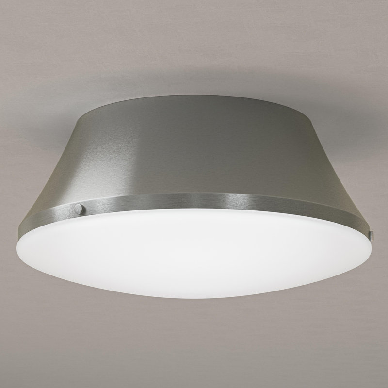 Avra Large 3-Light Matte Black Flush Mount with Etched White Glass Shade, Matte Black