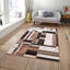 Tapis brun à motif géométrique classique Woven Trends-1684129474-1684129533-1684129479