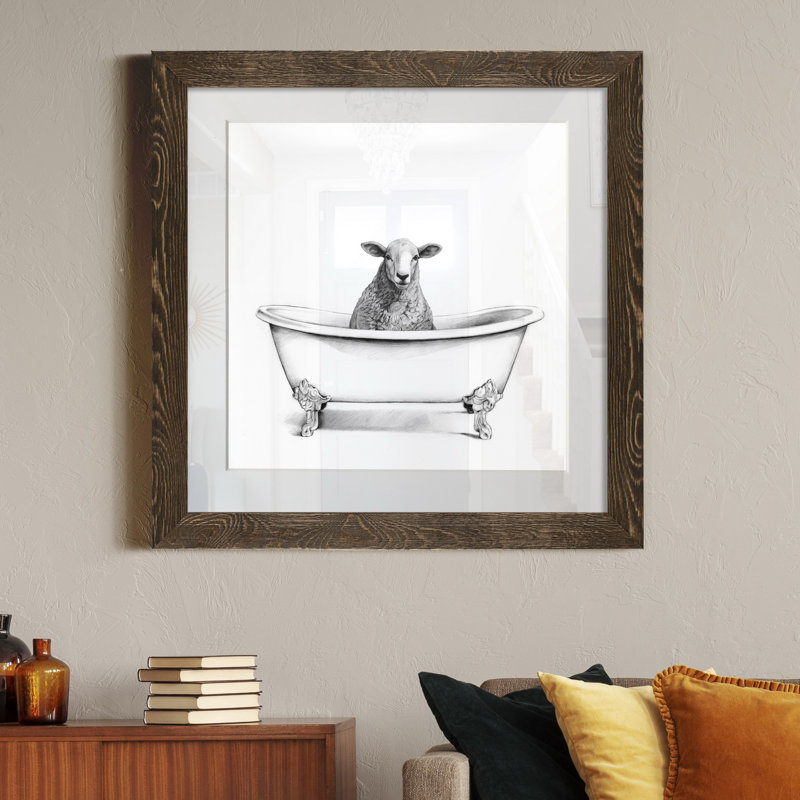 Spool V-impression de cadre photo sur papier, H 27,5 po x l 27,5 po x P 1,5 po, Cadre noyer