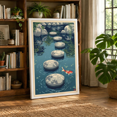 Lily Pads in Stillness Japandi - Wrapped Canvas