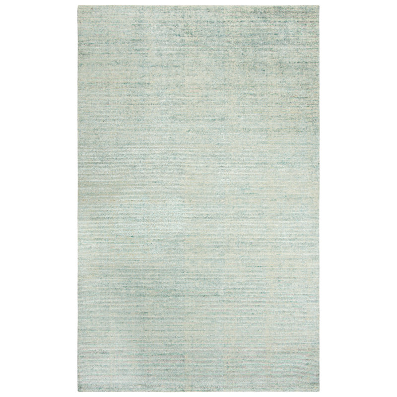 Tapis turquoise foncé tissé à la main Jefferson, Rectangle 9 pi x 12 pi