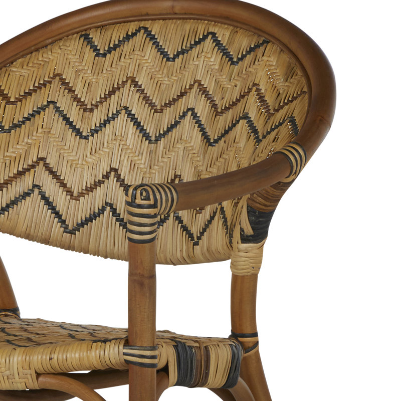Emmett Brown Rattan and Cane Arm Chair