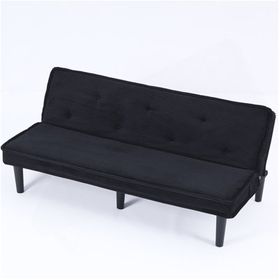 This 66-Inch Corduroy Sofa Bed Can Flexibly Adapt To The Living Room, Apartment And Bedroom, And It Can Switch Between The Two Comfortable Forms.