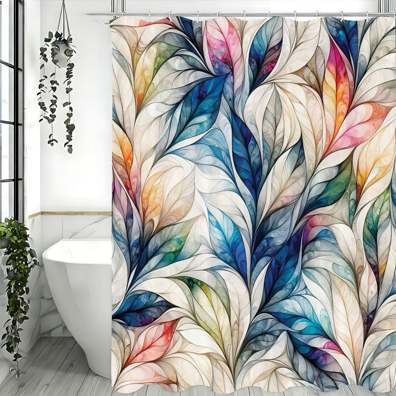 Shower Curtains with Hooks Included