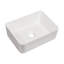 Lavabo vasque de salle de bain rectangulaire en céramique 16 po x 12 po - blanc, style moderne, lavabo à teinture, blanc moderne, sur comptoir