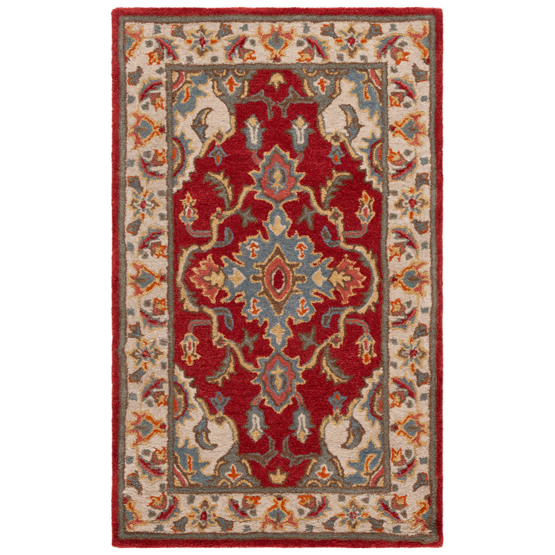 Mavek Hand Tufted Wool Oriental Rug, Rectangle 3' x 5'