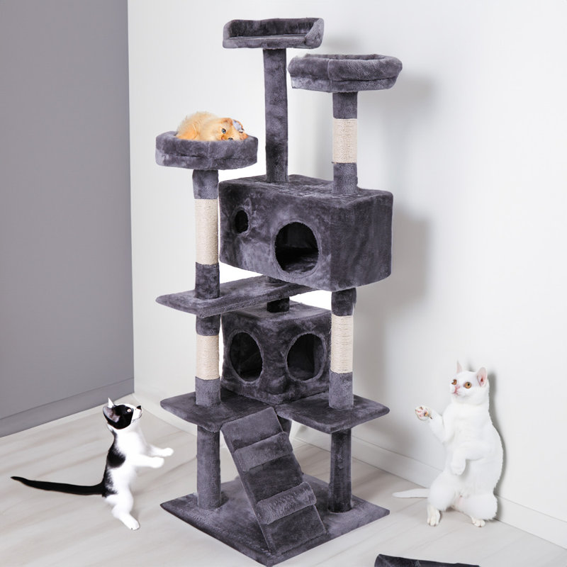 Teri 59.8'' H Cat Tree, Gray