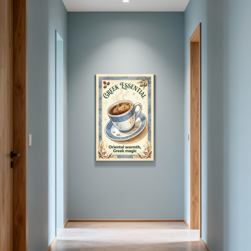Tasse de café tendance avec motif, H 30 po x l 20 po