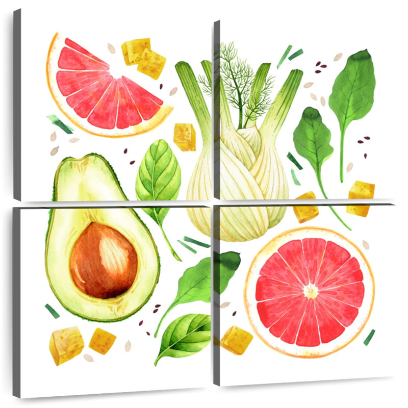 Yarlin Vegetables And Fruits, 26" H x 26" W