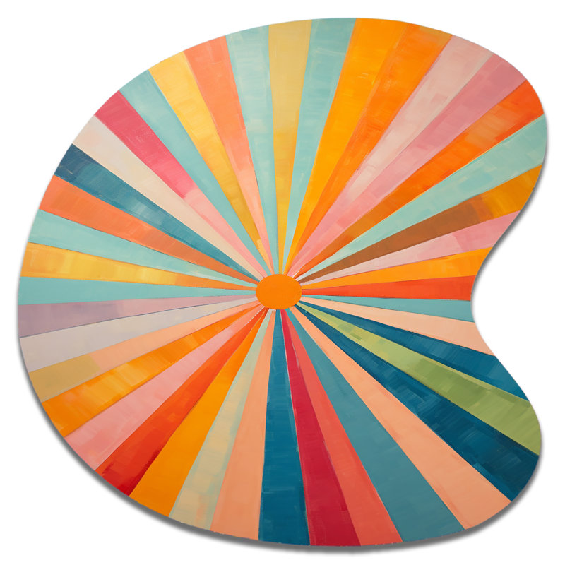 Jack - Abstrait Mid-Century en forme de goutte, art mural en métal asymétrique, H 27 po x l 27 po