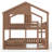 Full Size Bunk Bed/Loft Bed with Bookshelf, House Design, High-Quality Safety Fencing, Natural-812233716-812233714